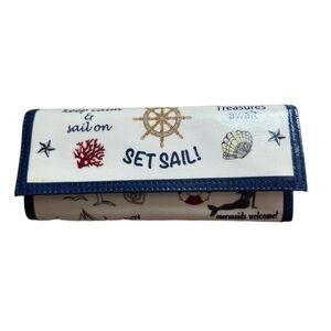 Brighton Seaside Chic Jewelry Roll-Up Travel Case Pouch